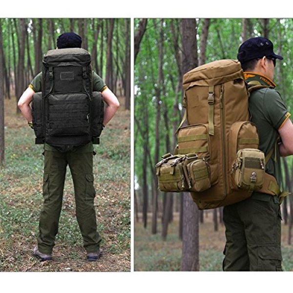 CREATOR Tactical Pouch 7 CREATOR 70-85L Large Capacity Tactical Travel Backpack MOLLE Hiking Rucksack Outdoor Travel Bag for Travelling Trekking Camping Hiking Hunting & Sports Events
