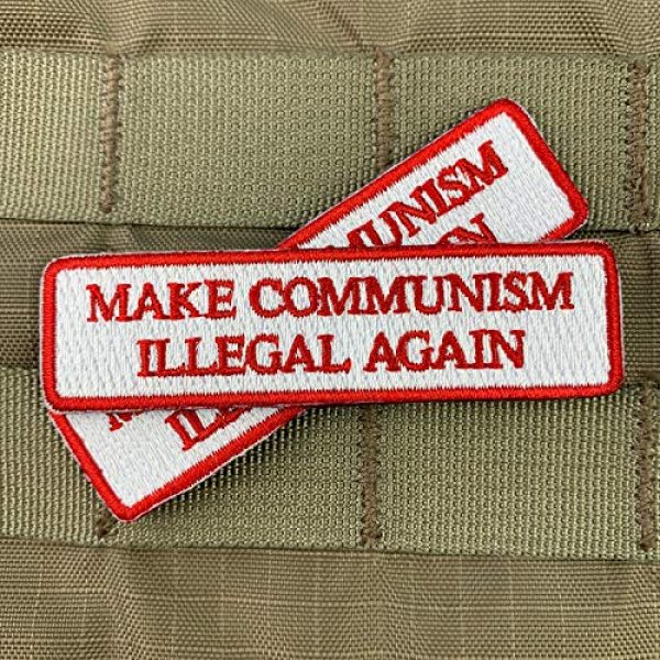 Violent Little Machine Shop Airsoft Morale Patch 3 Make Communism Illegal Again Embroidered Morale Patch