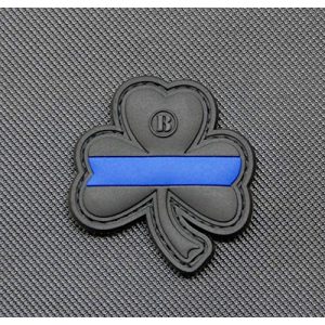 BritKitUSA Airsoft Morale Patch 1 BritKitUSA Thin Blue Line Clover PVC Morale Patch Hook Backing