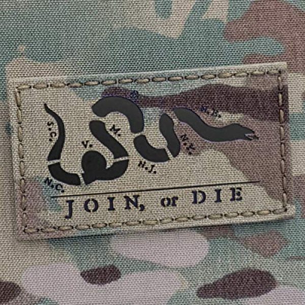 Tactical Freaky Airsoft Morale Patch 2 Multicam IR Join Or Die 2x3.5 Snake Cartoon Benjamin Franklin US Independence Tactical Morale Hook-and-Loop Patch