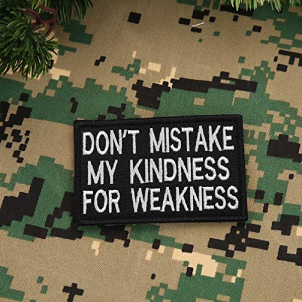 Morton Home Airsoft Morale Patch 2 Morton Home Don't Mistake My Kindness for Weakness Tactical Military Morale Patch - 3.15"x2"