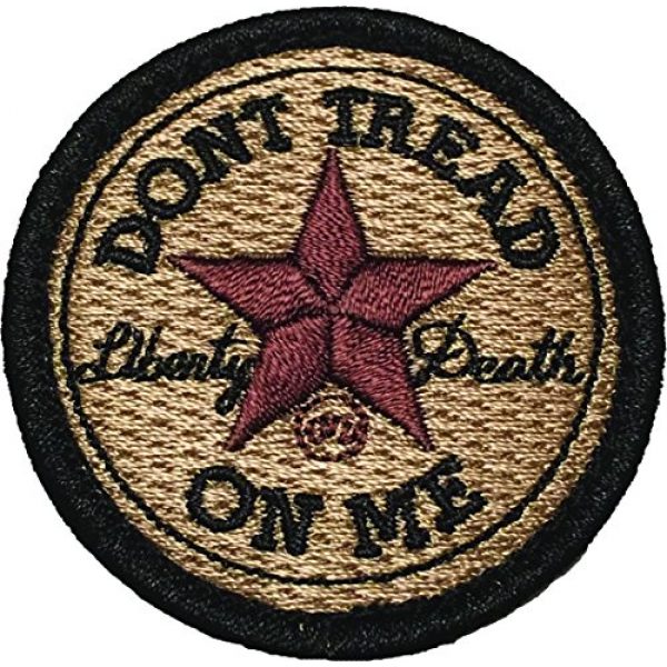 F-Bomb Morale Gear Airsoft Morale Patch 1 Don't Tread On Me - All Star - Embroidered Morale Patch - Arid Desert