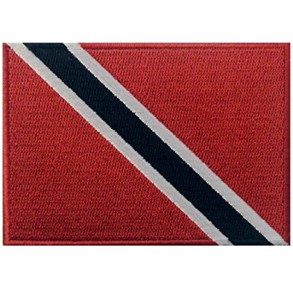 EmbTao Airsoft Morale Patch 1 Trinidad and Tobago Flag Embroidered Patch Caribbean Iron On Sew On National Emblem