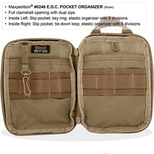 Maxpedition Tactical Pouch 3 Maxpedition E.D.C. MOLLE Pocket Organizer - Black 0246B