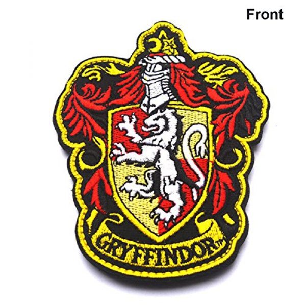 ODSP Airsoft Morale Patch 4 Harry Potter House of Gryffindor House Hogwarts Crest Full Color Iron-On Embroidered Patches, Tactical Military Morale Emblem Patch Set Appliques Badge for Coat Jacket Hat Backpack 3.94"x3.15" 2PCS