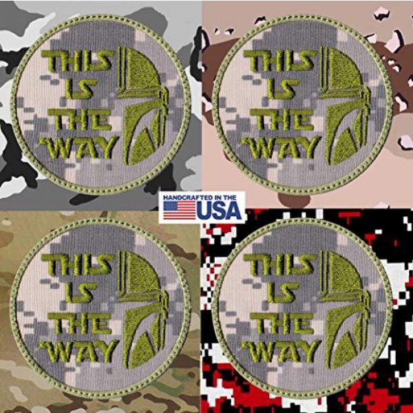 Patch Brigade Airsoft Morale Patch 4 This Is The Way Mandalorian Half Helmet Inspired Art Patch