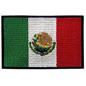 EmbTao Airsoft Morale Patch 1 EmbTao Patches Mexico Flag Embroidered Mexican Applique Hook & Loop National Emblem
