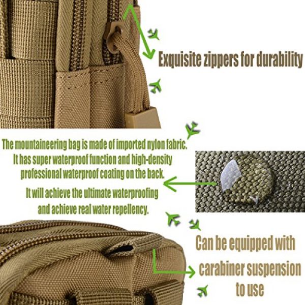 Abcsea Tactical Pouch 5 Abcsea Canvas Outdoor Tactical Wallets, Holster Military Molle Hip Waist Belt Bag Wallet Pouch Purse Phone Case with Zipper for iPhone 7 6s Plus 5S Samsung Galaxy S7 S6 LG HTC and More