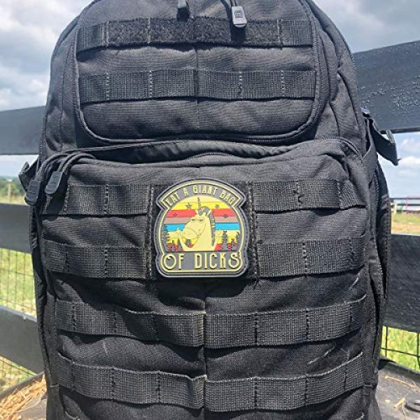 PatchOps Airsoft Morale Patch 6 PatchOps Eat A Giant Bag of Dicks Unicorn PVC Tactical Morale Uniform Patch - Hook Back