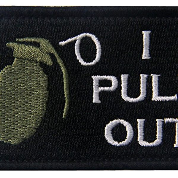 Rocking Planet Airsoft Morale Patch 2 Tactical I Pull Out Funny Military Patch Embroidered Applique Army Morale Hook & Loop Emblem
