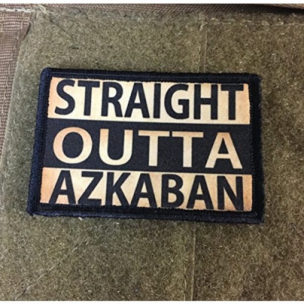 RedheadedTshirts Airsoft Morale Patch 2 Harry Potter Straight Outta Azkaban Morale Patch 2x3" Hook and Loop Made in The USA