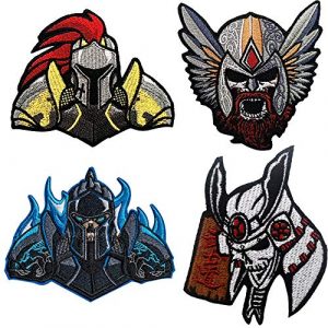 ODSP Airsoft Morale Patch 1 Samurai Patch, Japanese Bushido, Dark Knight, Marshal, Dragon Rider Tactical Military Morale Emblem Embroidered Patches Applique Fastener Hook & Loop Backing