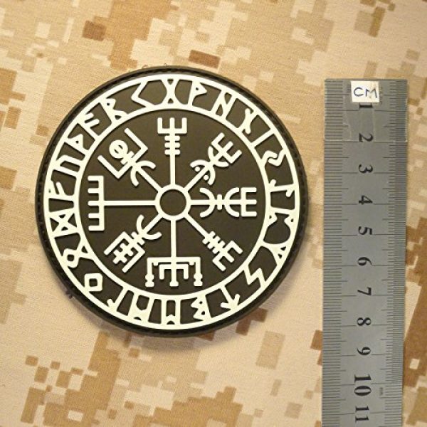 LEGEEON Airsoft Morale Patch 6 LEGEEON Glow Dark Vegvisir Viking Compass Norse Rune Morale Tactical PVC Rubber 3D Fastener Patch