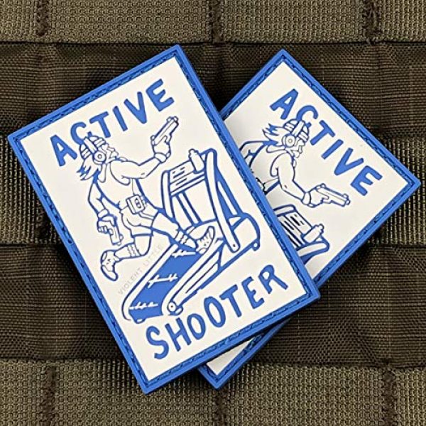 Violent Little Machine Shop Airsoft Morale Patch 4 Active Shooter PVC Morale Patch by Violent Little Machine Shop - Tactical Velcro