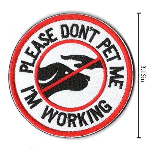 WZT Airsoft Morale Patch 2 WZT 6 Pieces Service Dog Working Do Not Touch Military Tactical Morale Badge Hook & Loop Fastener Patch