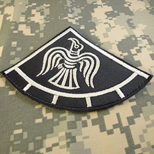 LEGEEON Airsoft Morale Patch 5 LEGEEON Glow Dark Rare Viking Raven Banner Odin God of War Embroidered Fastener Patch