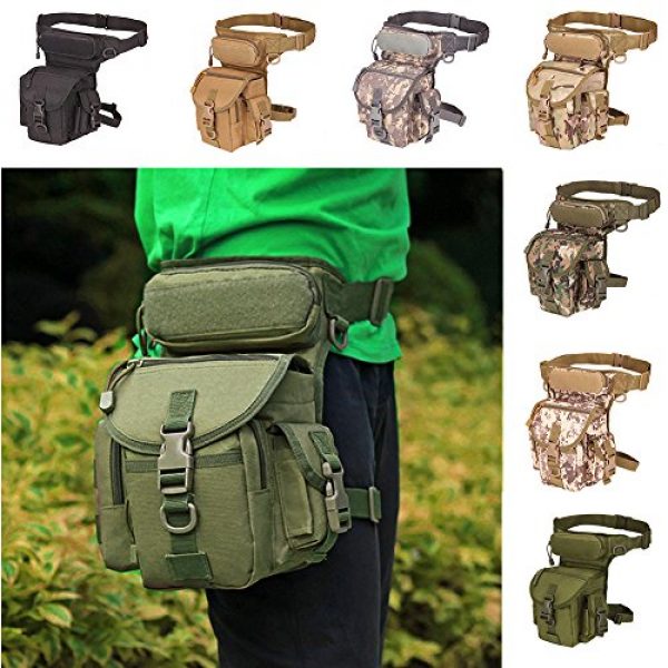 INLAR Tactical Pouch 4 INLAR Drop Leg Bag Fanny Waist Packs Waterproof Oxford/Nylon Hiking Waistpacks Military Hip Pack Messenger Shoulder Wallet Purse Pouch for Motorcycle Steampunk Outdoor Tatical