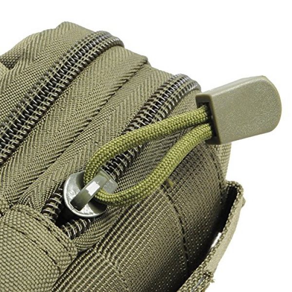 Pvnoocy Tactical Pouch 6 Tactical Universal Holster Military Molle Hip Waist Belt Bag Wallet Pouch Purse Phone Case with Zipper for Phone