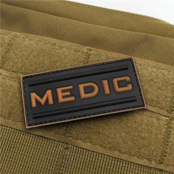 Morton Home Airsoft Morale Patch 3 Morton Home-Medic Rubber 3D PVC Paramedic Tactical Morale Patch (Yellow)