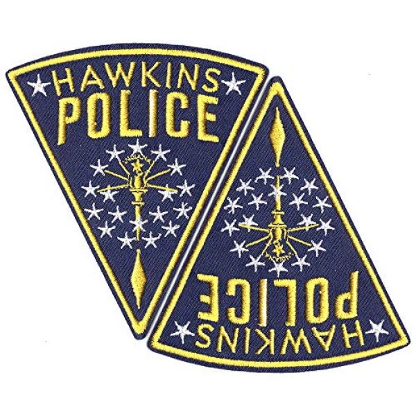 Ebateck Airsoft Morale Patch 2 Ebateck Hawkins Police Patch, 2 Pack, Stranger Things Badge Morale Patches