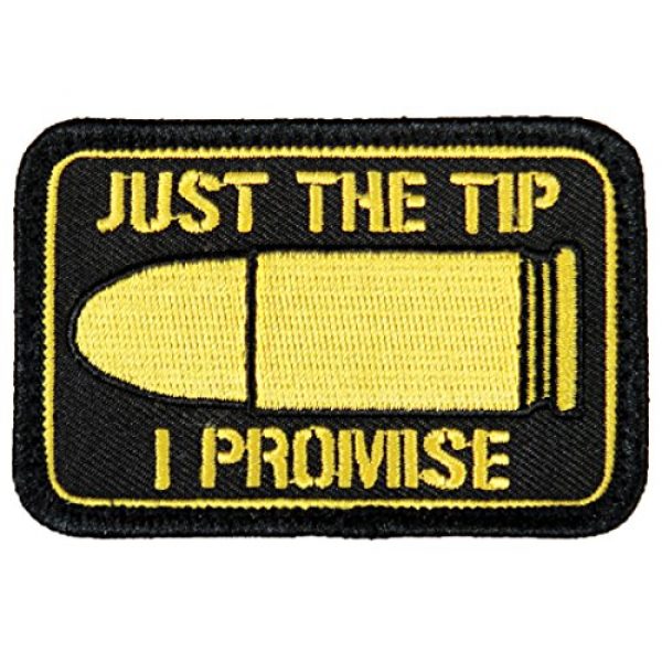 Violent Little Machine Shop Airsoft Morale Patch 1 "Just The Tip I Promise" Morale Patch by Violent Little - Embroidered Velcro