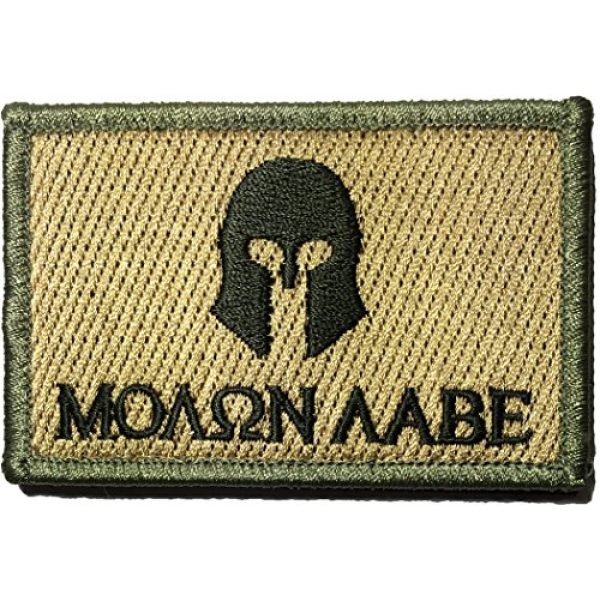 Ranger Return Airsoft Morale Patch 1 Tactical Molon Labe Spartan Morale Patch 2"x3" - Multitan - by Ranger Return (RR-TACT-MOLN-Labe-Mult)