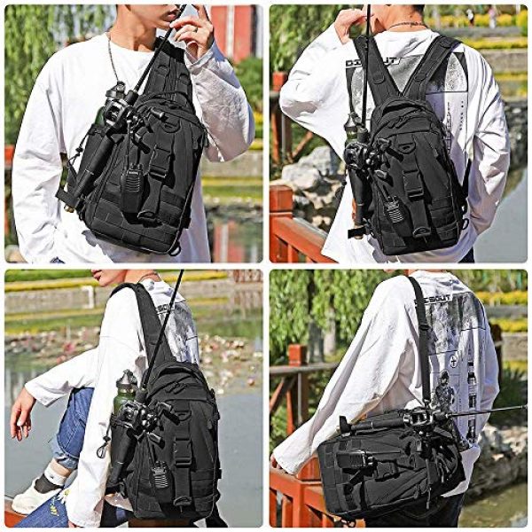 ACOMOO Tactical Backpack 2 ACOMOO Tactical Backpack Multi-Functional Molle Sling Backpacks One Strap Shoulder Bag