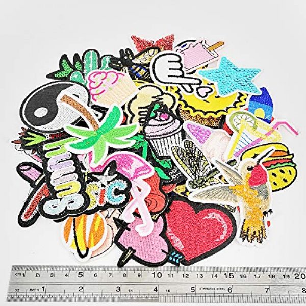 Niangzisewing Airsoft Morale Patch 2 Niangzisewing Mix Lots Bulk 50pcs Iron on Patches sew on Patches Craft Embroidery Patch Motif Clothes Jackets Hats Backpacks Jeans Kids Rainbows Rose Bird Butterfly Hearts (Mix, from 1" to 3")