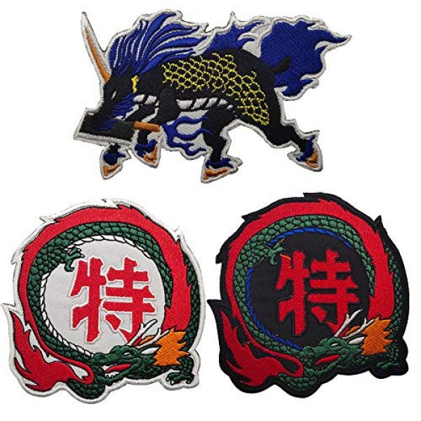 APBVIHL Airsoft Morale Patch 5 Dragon Cooking Master Chef Boy Embroidered Patches, Custom Personalized Emblem Tactical Military Morale Funny Embroidery Badges with Fastener Hook and Loop Backing