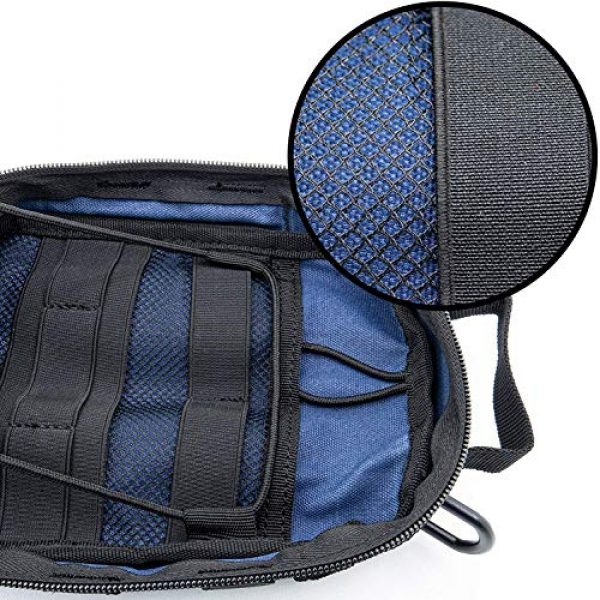 LINE2design Tactical Pouch 4 LINE2design Complete Survival Kit - EMS EMT Emergency Response Fully Stocked Tactical Molle Bag - Advanced First Aid Medical Supplies - Heavy Duty Outdoor Gear EDC IFAK Pouch Stop Bleeding Kit - Navy