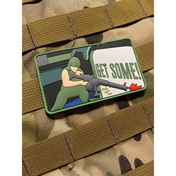 Empire Tactical USA Airsoft Morale Patch 2 GET Some! Yeah Yeah Yeah! Full Metal Jacket Helicopter Gunner PVC Morale Patch - 3.5"x2"