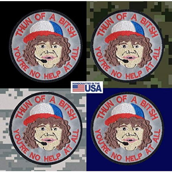 Tactical Patch Works Airsoft Morale Patch 3 Dustin Son Thun Of A Bitsh Stranger Things Inspired Art Patch