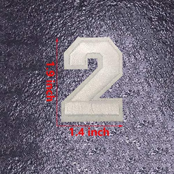 Jacknb Airsoft Morale Patch 5 White Iron On Numbers Patches Sew On Applique Patches 0-9 Ironed On Numbers Embroidered Patch DIY Badge Decorative Repair Patches for Clothes Hats Clothing Backpacks Shirts Shoes