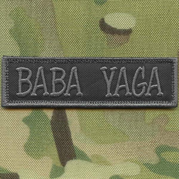 LEGEEON Airsoft Morale Patch 1 LEGEEON Blackout Baba Yaga 1x3.5 Morale Tactical USA Army Military Fastener Cap Patch