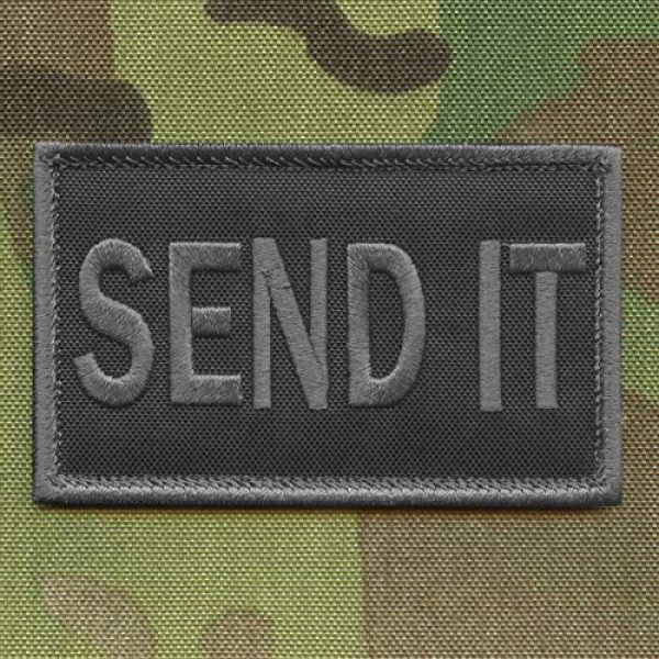 LEGEEON Airsoft Morale Patch 1 LEGEEON Blackout Send It 2x3.25 Sniper Morale Tactical Military Fastener Patch