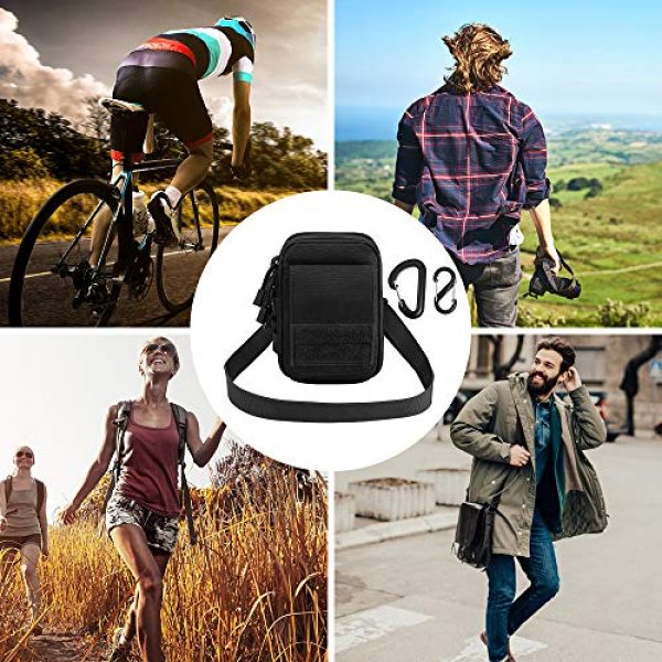 AIRSSON Tactical Pouch 7 AIRSSON Tactical Molle Pouch, 1000D Nylon EDC Belt Waist Pouch Molle Small Utility Gadget Gear Tool Black for Men