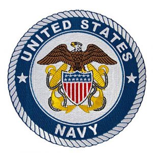 Desert Cactus Airsoft Morale Patch 1 United States Navy Patch Embroidered Appliqu© Patch Sew or Iron On Blazer Jacket Bag US Navy (Patch - 5 Inch Double Anchor)