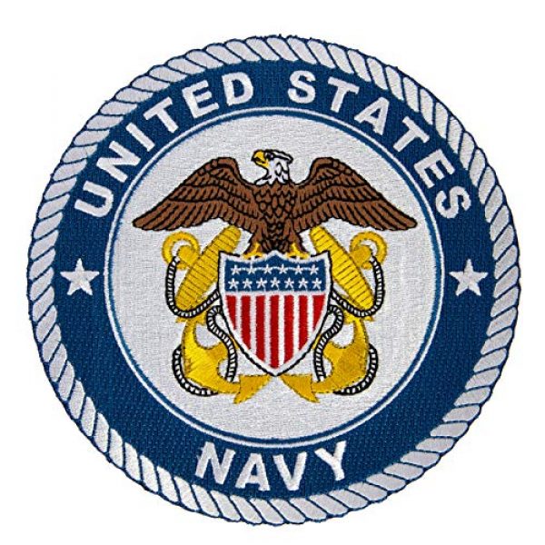 Desert Cactus Airsoft Morale Patch 1 United States Navy Patch Embroidered Appliqu© Patch Sew or Iron On Blazer Jacket Bag US Navy (Patch - 5 Inch Double Anchor)