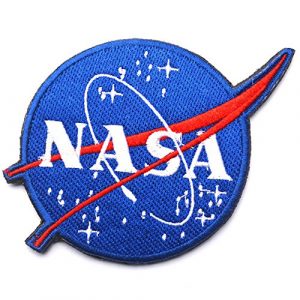 Zhikang68 Airsoft Morale Patch 1 Nasa Space Sew on Patch Morale Tactical Military Army Embroidered Patches with Hook and Loop Fasteners