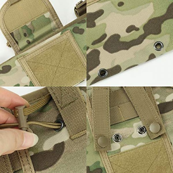 Aoutacc Tactical Pouch 4 Aoutacc Foldable MOLLE Magazine Dump Pouch, 10"x11.4" Roll-Up Pouch Folding Mag Dump Pouch Tactical Drawstring Magazine Recovery Pouch Holster Bag