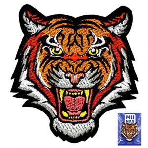 MUNAN Airsoft Morale Patch 1 The Roaring Bengal Striped Tiger Tactical Patch Tactical Military Embroidery Badge Hook and Loop Fastern Patches