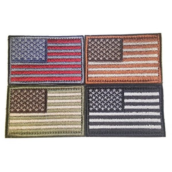 Duro Airsoft Morale Patch 1 DURO Gear Tactical USA Flag Morale Velcro Patches - Multi-Colored - 4 Pack