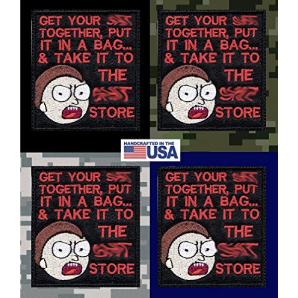 Tactical Patch Works Airsoft Morale Patch 3 Morty Sh-t Pack Your Sh-t Put It In A Bag Patch