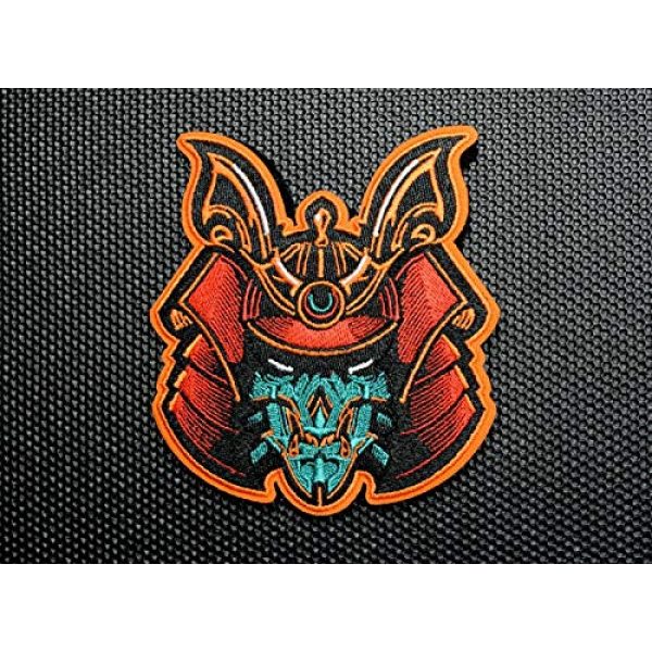 BritKitUSA Airsoft Morale Patch 1 Premium Embroidered Samurai Bot Morale Patch Hydro74 Bushido Hook and Loop Backing