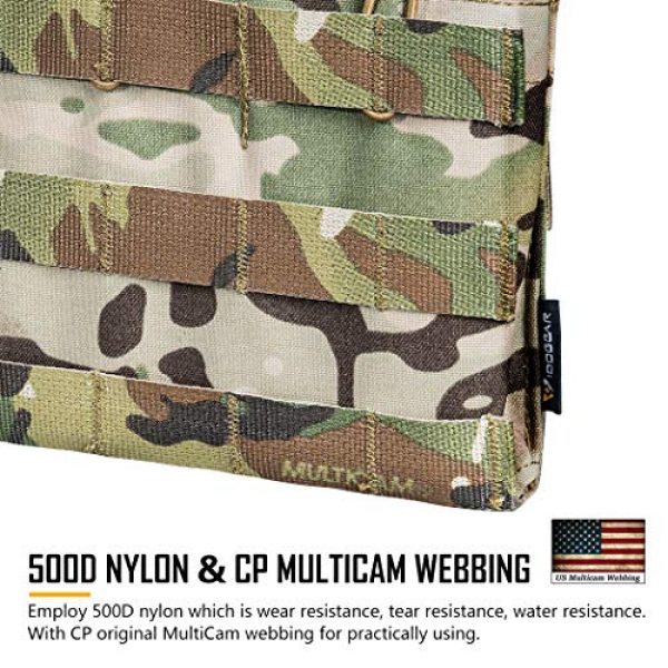 IDOGEAR Tactical Pouch 3 IDOGEAR Triple Mag Pouch Open Top 5.56mm Magazine Pouch Fit for M4 M16 AR-15 Tactical Molle Mag Carrier 500D Nylon Airsoft Hunting Military Gear