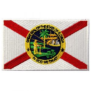 EmbTao Airsoft Morale Patch 1 EmbTao Embroidered Florida State Flag Iron On Sew On Patch FL Emblem