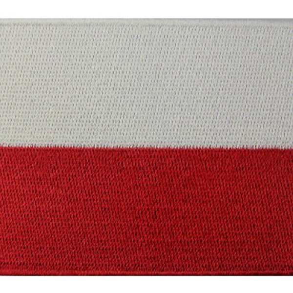 EmbTao Airsoft Morale Patch 2 Poland Flag Embroidered Emblem Polish Iron On Sew On Polska National Patch