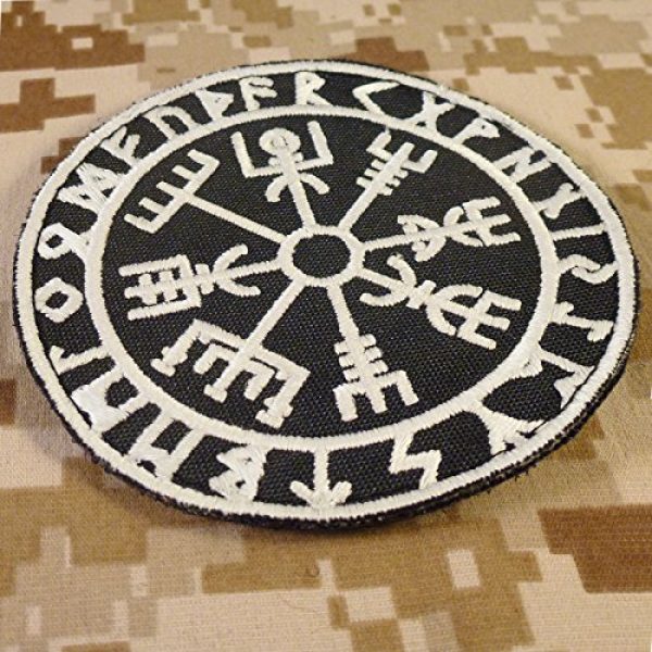 LEGEEON Airsoft Morale Patch 5 LEGEEON Glow Dark Vegvisir Viking Compass Norse Rune Morale Tactical Touch Fastener Patch