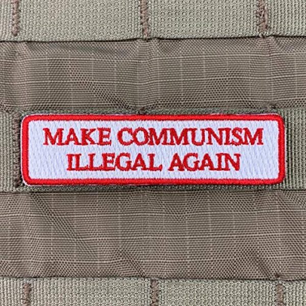 Violent Little Machine Shop Airsoft Morale Patch 2 Make Communism Illegal Again Embroidered Morale Patch