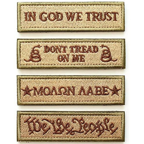 CREATRILL Airsoft Morale Patch 2 Bundle 6 Pieces Tactical Military Patch Set (Tan)